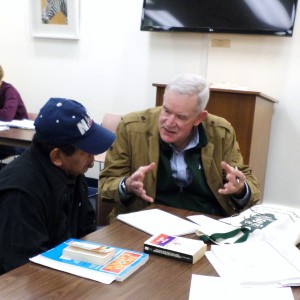 Teacher Norm works with Francisco in the intermediate class