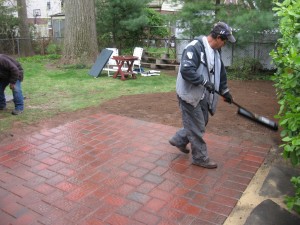 finishing a patio