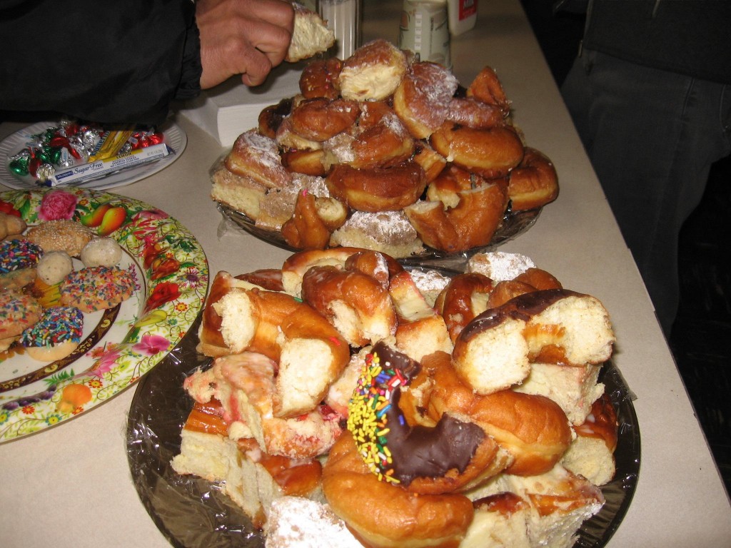 A local bakery provides free baked goods every week