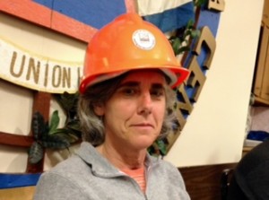 Board member Suzanne learned how to be safe on the job